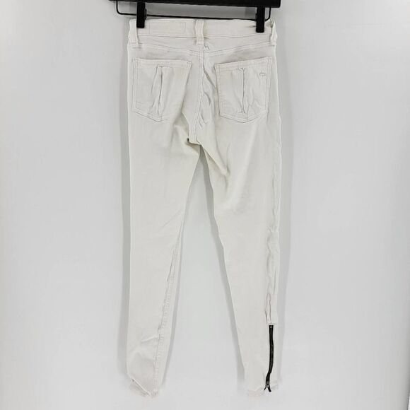 Rag & bone white capri jeans zip 24 skinny - Picture 2 of 5